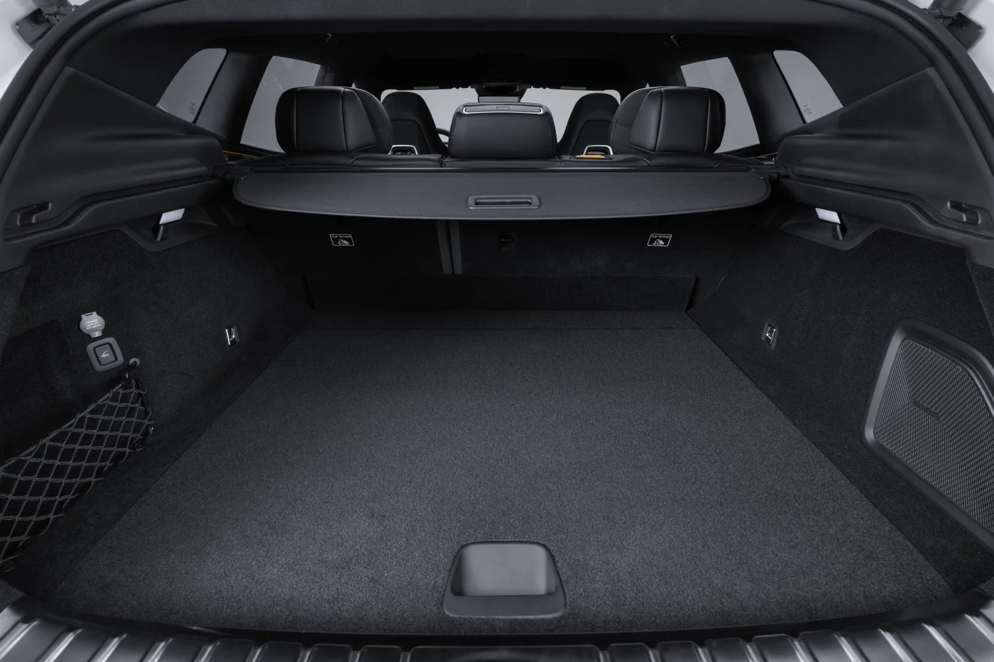 Polestar 4 SUV boot with the rear seats up