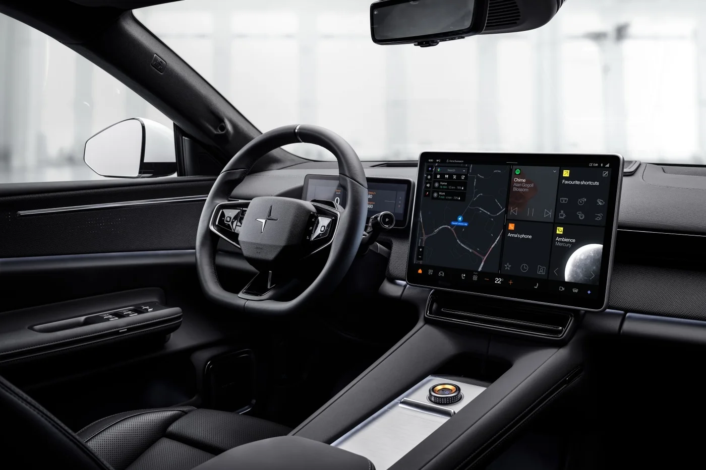 Polestar 4 SUV dashboard with the 15.4-inch centre screen