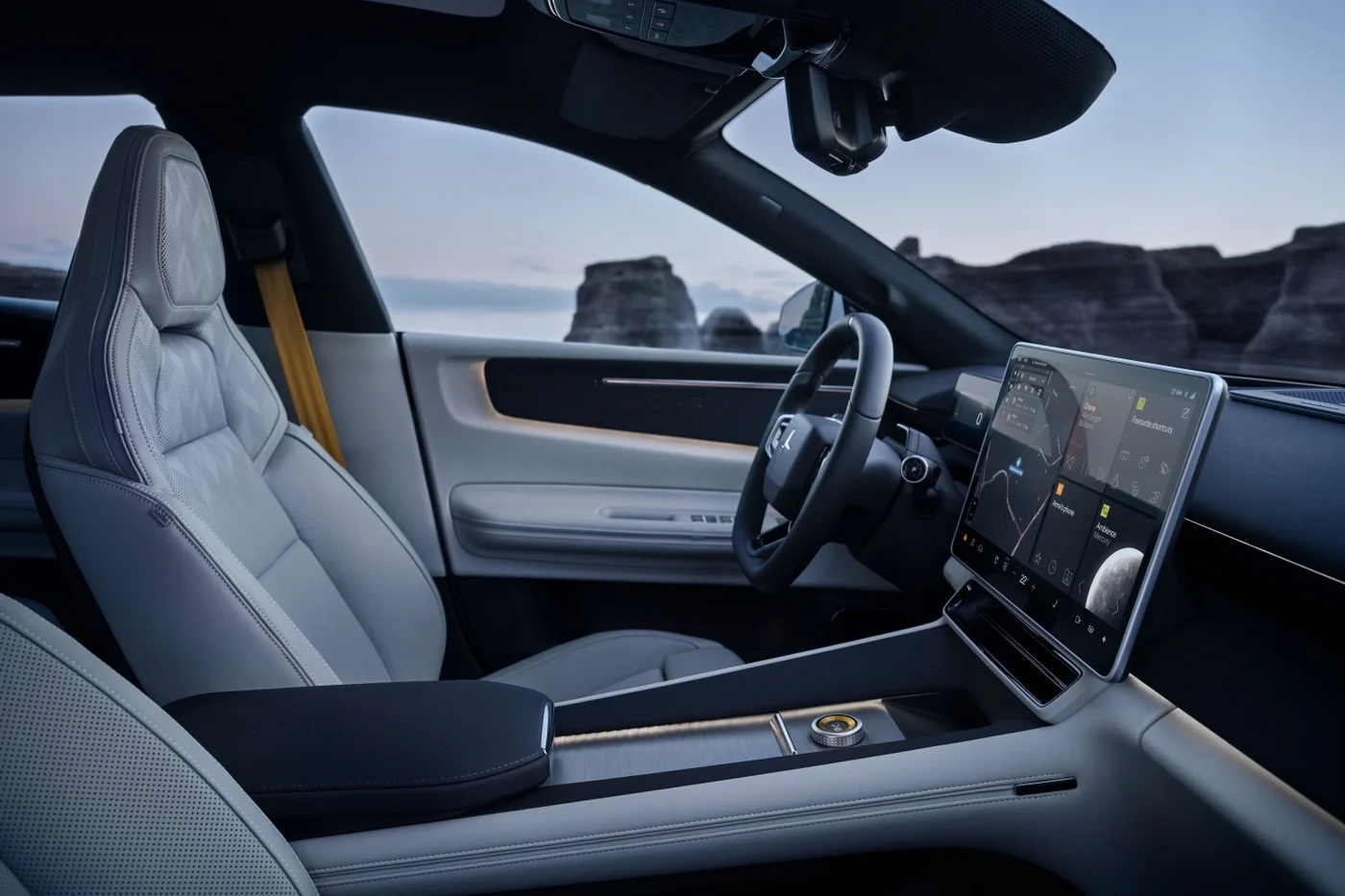 Polestar 4 SUV front seats and cabin